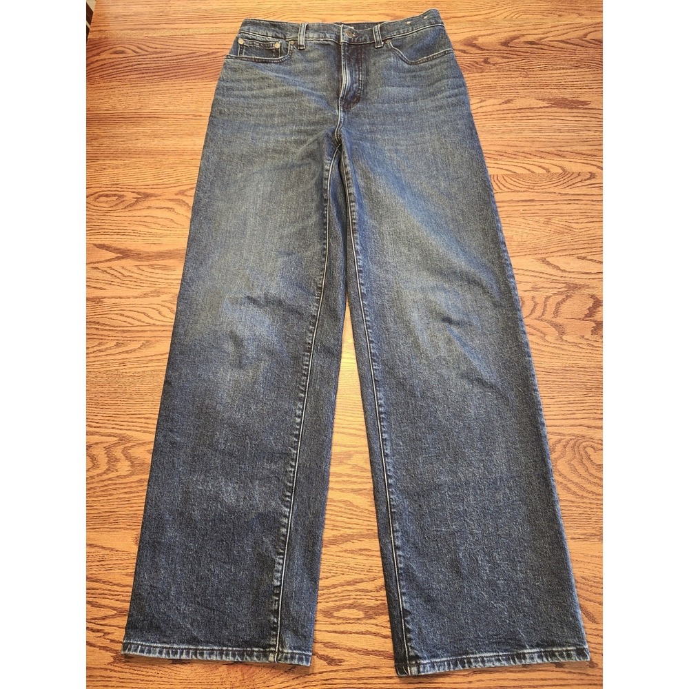 Madewell The Perfect Vintage Wide Leg Jeans Size 29 Tall Womens Denim Dark Wash